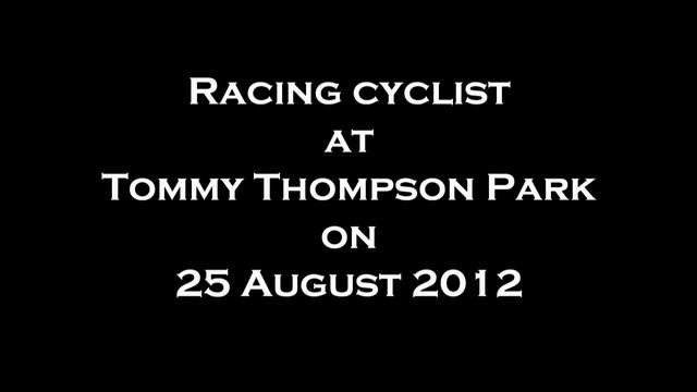 Racing cyclist at Tommy Thompson Park (HD)
