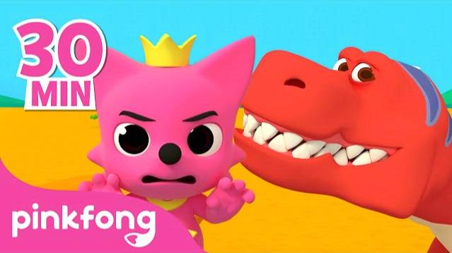 練Roar! Tyrannosaurus meets Pinkfong | Compilation | Dinosaurs Songs for Kids | Pinkfong Baby Shark