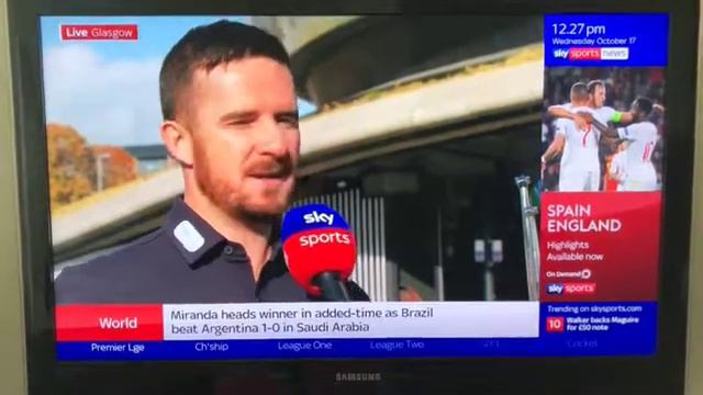 SSN Barry Ferguson Interview Live 17 10 18