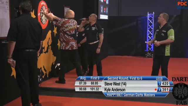 2017 German Darts Masters [HD] - Round 2 [3of16]: - Steve West vs Kyle Anderson