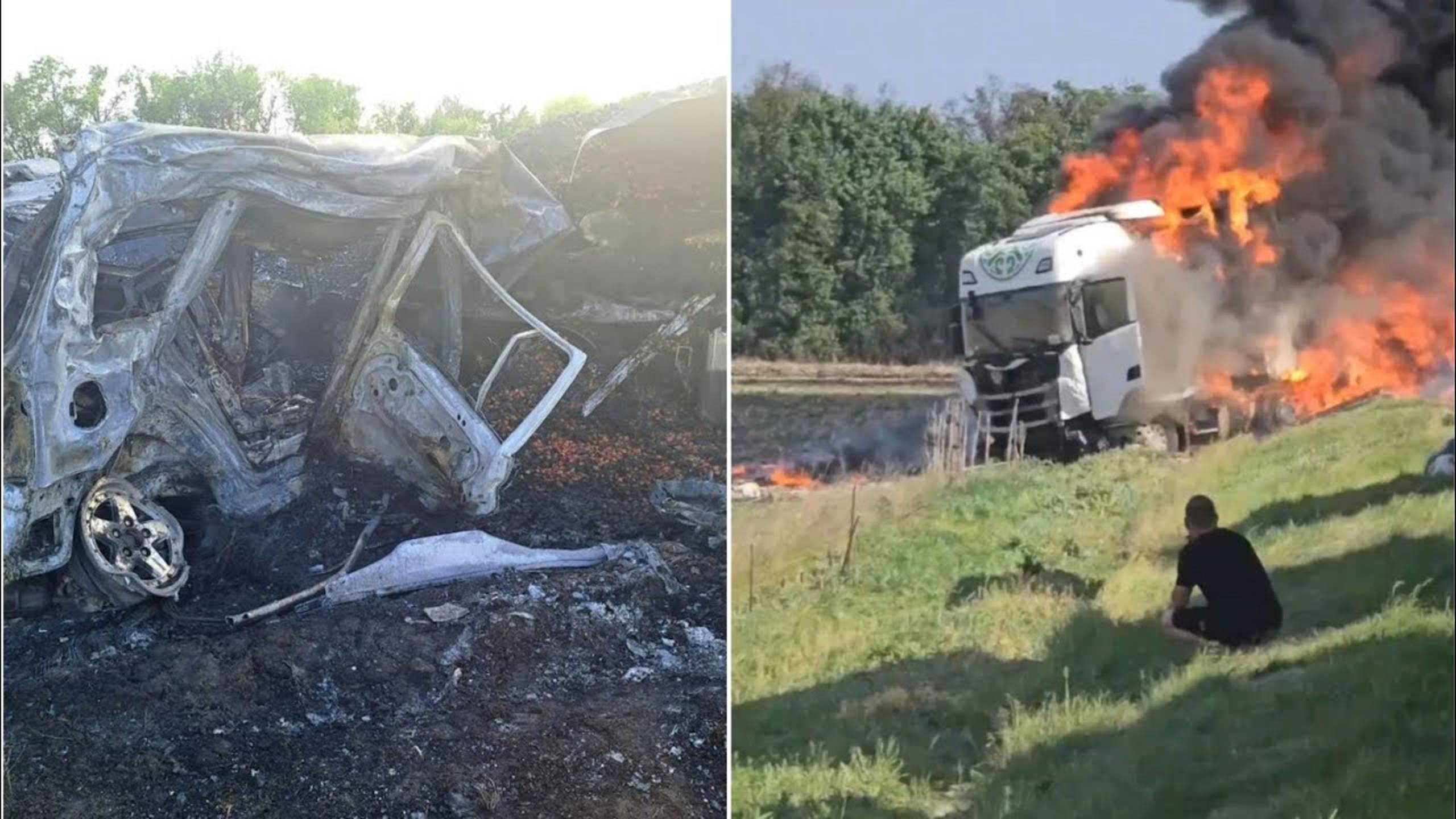 «Обгонял по обочине, и сгорел в груде металла». Тройное ДТП в Волгоградской области.