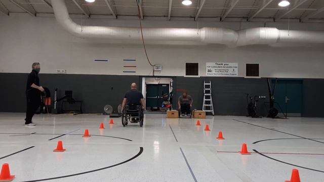 Travis Hasenkamp & Chris Parnell - 3x4 Minute DB Clean/Rope Flip/Wheelie AMRAPs