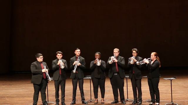 Fantasia for Seven Trumpets by Eric Ewazen FSU Osceola Trumpet Ensemble NTC 2019 Semi Final