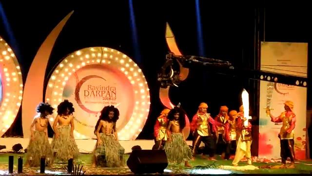 Bahubali dance program Erugadindla Aarthi Anushka carector in Lalitha Kala thoranam Nampally Hydera