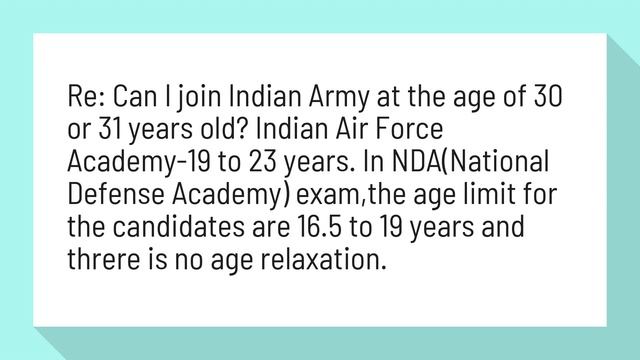 Can I join Indian Army at the age of 30?