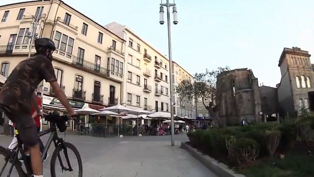Ruta con la actioncam 🎥 barata filmando desde el manillar de la bici de mi hijo