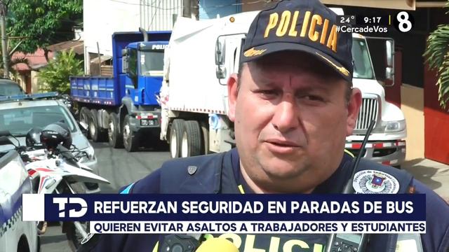 Autoridades refuerzan seguridad en paradas de buses