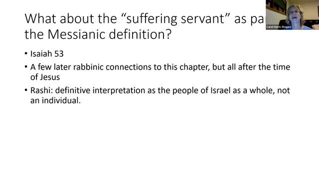 What is a Messiah? with Dr. Carol Harris-Shapiro