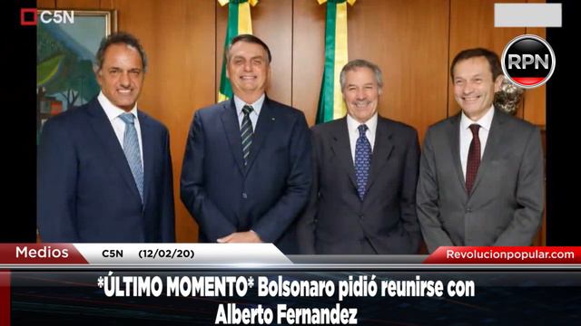 *ÚLTIMO MOMENTO* Bolsonaro pidió reunirse con  Alberto Fernandez