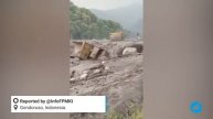 Lahars wreak havoc on the slopes of Semeru volcano, Indonesia
