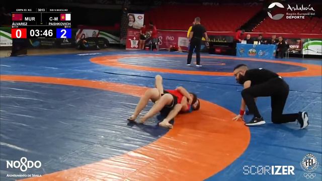 1/8 GRAPPLING 53Kg: ÁLVAREZ SHUTOV, DANIEL (MUR) PASHKOVICH, IVAN (C-M)