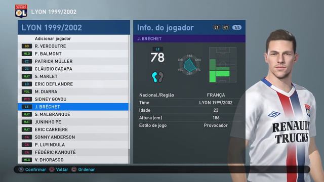 LYON 1999/2002 - cópias de base - base copy - PES 2019 -  PRO EVOLUTION SOCCER 2019