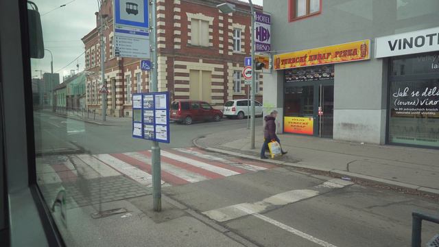 Czech Republic, Brno, tram 5 ride from Šilingrovo náměstí to Ústřední hřbitov, smyčka