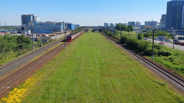 Тактовое движение поездов в Купчино! Электропоезд ЭД4М в Петербурге