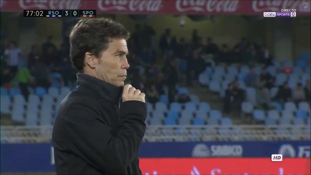 3-0 minuto 77 Yuri Berchiche Real Sociedad 3-1 Sporting de Gijón  jornada 31