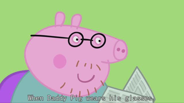 Peppa Pig S1 09 Daddy Loses his Glasses английский с субтитрами