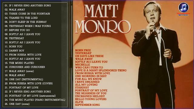 Matt Monro Greatest Hits Full Album   The Best Of Matt Monro 2020