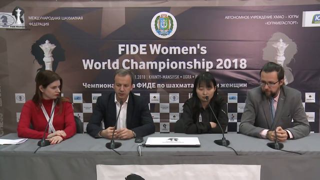 Press conference with Ju Wenjun and Arkady Dvorkovich