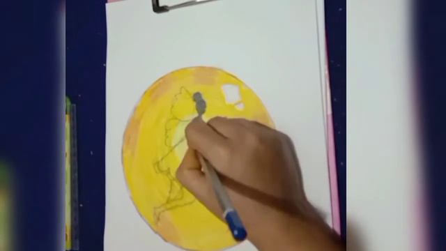 How To Draw  A Color Fairy Inside Crystal Boll For Beginners Step By step.pastel color.pencil sketc