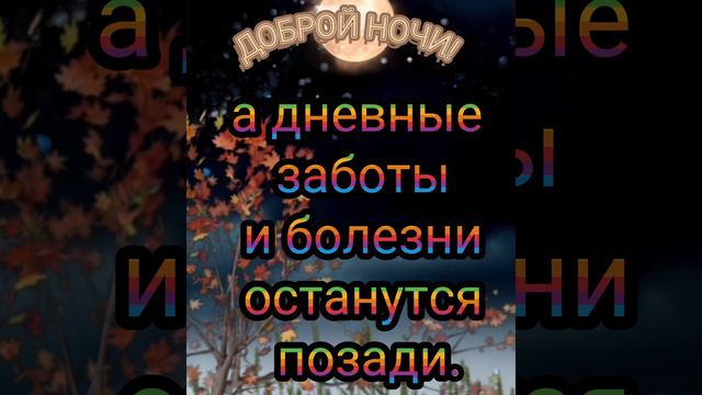 Доброй ночи! Пусть ваши сны будут приятными и яркими!А утром пусть вас ждёт доброе пробуждение