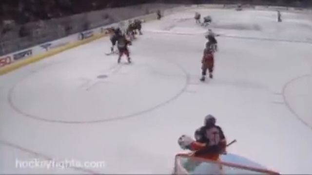 Colton Orr hit then fight