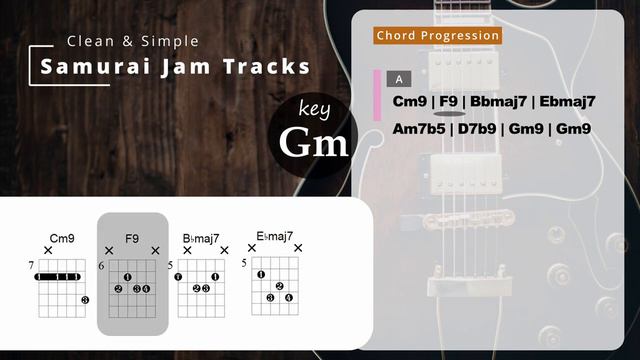 Smooth Jazz Groove Guitar Backing Track in Gm