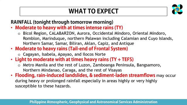 Press Briefing: Typhoon "#QuintaPH" Sunday,  11 PM October 25, 2020