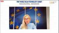 Kadri Simson commissaire à l'énergie de l'UE au sommet ISA 2020