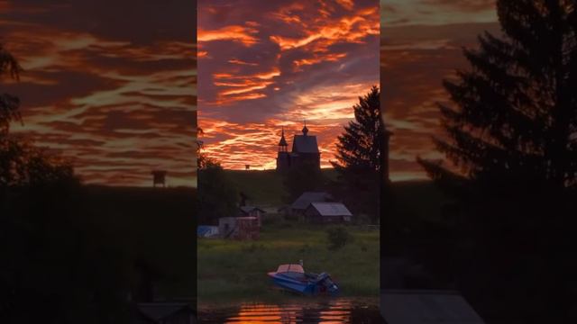 Карельская деревня на закате🌅