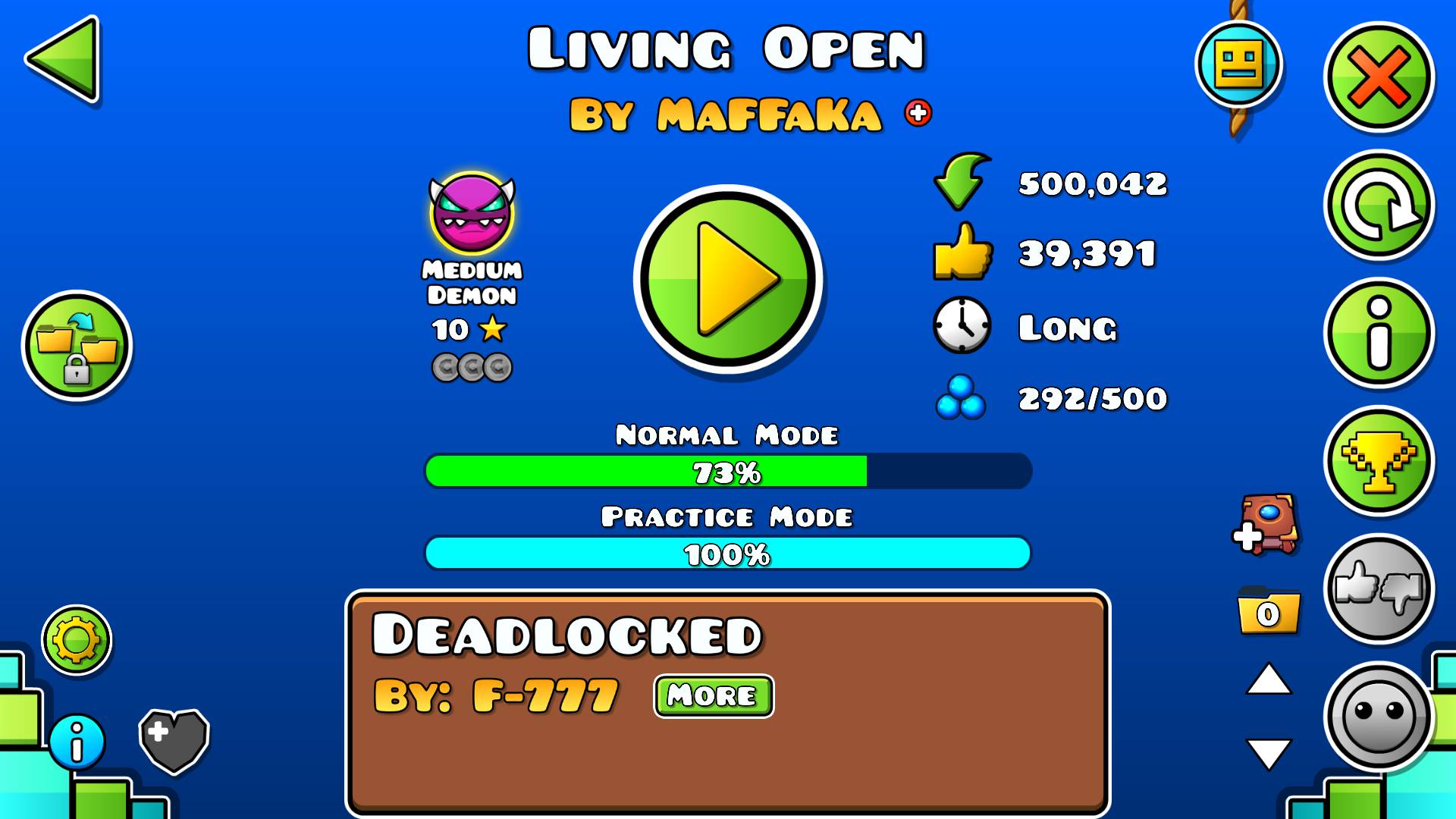 Living open 76% (beating)