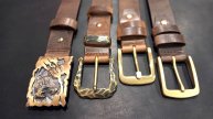 Ремни авторская пряжка итальянская кожа ручная работа