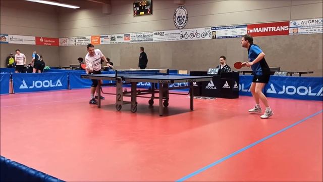 TT Regionalliga West 2023 03 05 Einzel Andreas Gehm vs  Oliver Bovians 3 0