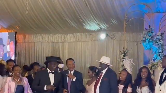 William Ruto and Wife June dancing at the wedding of the daughter  his close friend David Langat