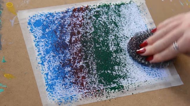 How to Make an Abstract Acrylic Painting with Washcloth # 11