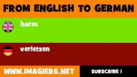FROM ENGLISH TO GERMAN = harm