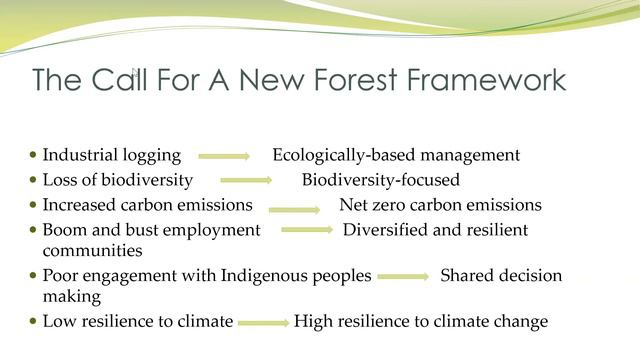 The Call for a New Forest Framework