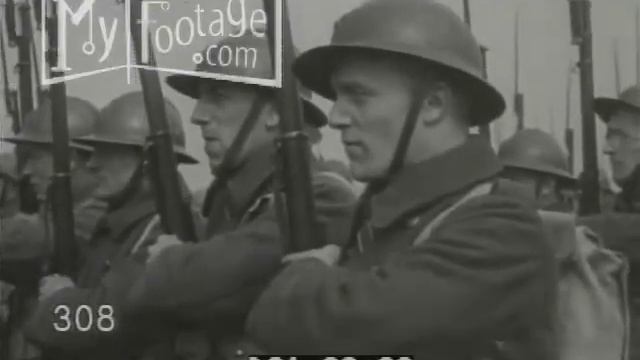 1936 Belgium King Leopold Reviews Troop Maneuvers and Training