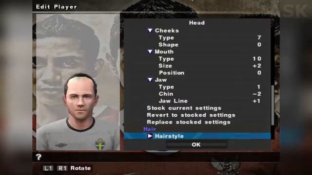 Thomas Ravelli Build Face PES/WE PS2 - Swedia