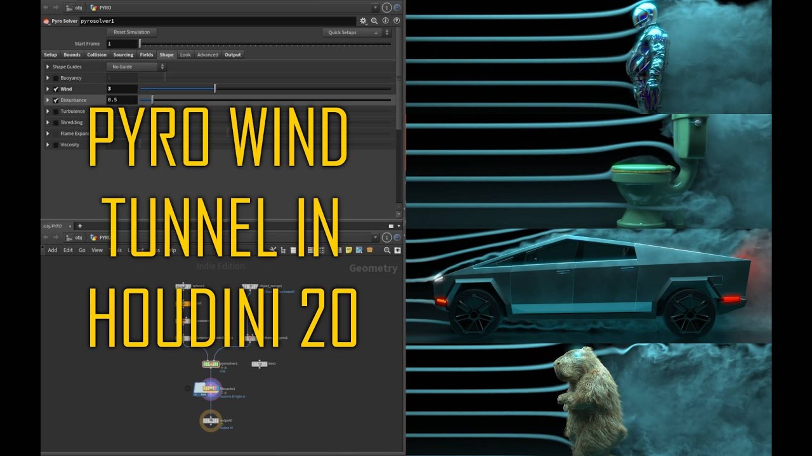 Wind Tunnel in Houdini 20
Аэродинамическая труба в Гудини 20