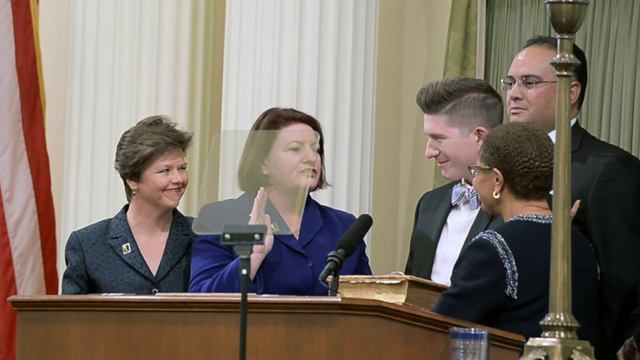 Assembly Speaker Toni Atkins is sworn in