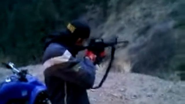 Colin Miller Shooting Ar-15 Military Rifle