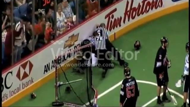 Lacrosse Fight- Brandon Francis (Bandits) vs Shawn Evans (K-Hawks)