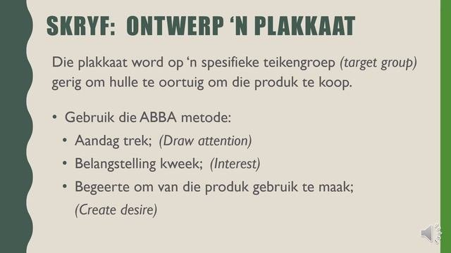 Gr 9 EAT   Skryf   Plakkaat