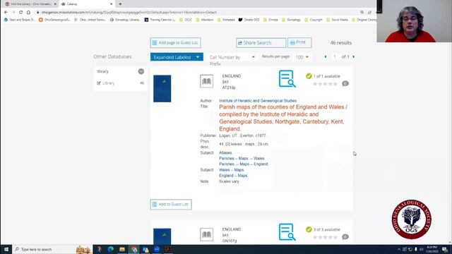 Who’s Afraid Of The OGS Library Catalog? Part Two | Linda Swanson, OGS Librarian | February 2023