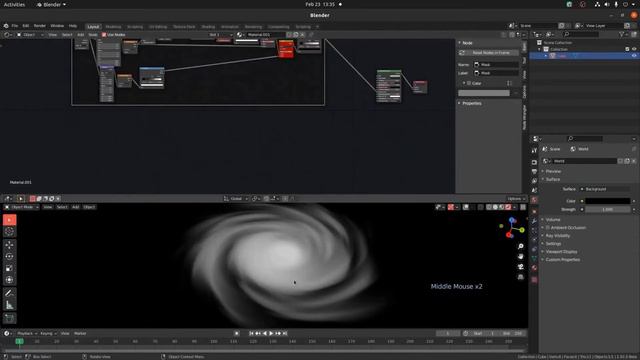 Создание звездной галактики в Blender