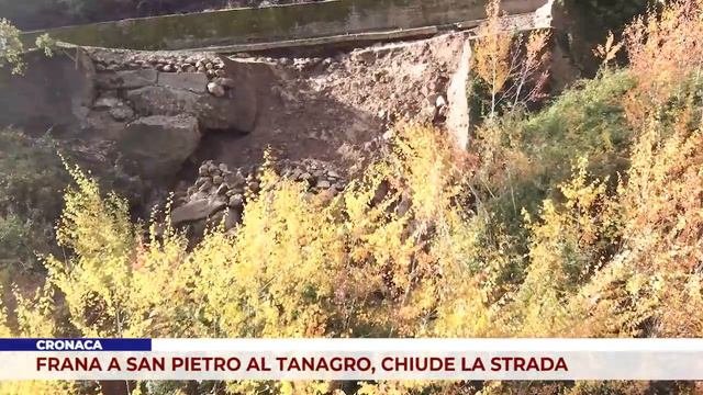 FRANA A SAN PIETRO AL TANAGRO, IL COMUNE CHIUDE LA STRADA.