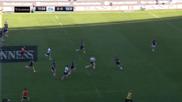 Mattia Bellini dances incredibly through the Scottish defence | Guinness Six Nations