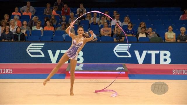 Carolina RODRIGUEZ (ESP) 2015 Rhythmic Worlds Stuttgart - Qualifications Ribbon