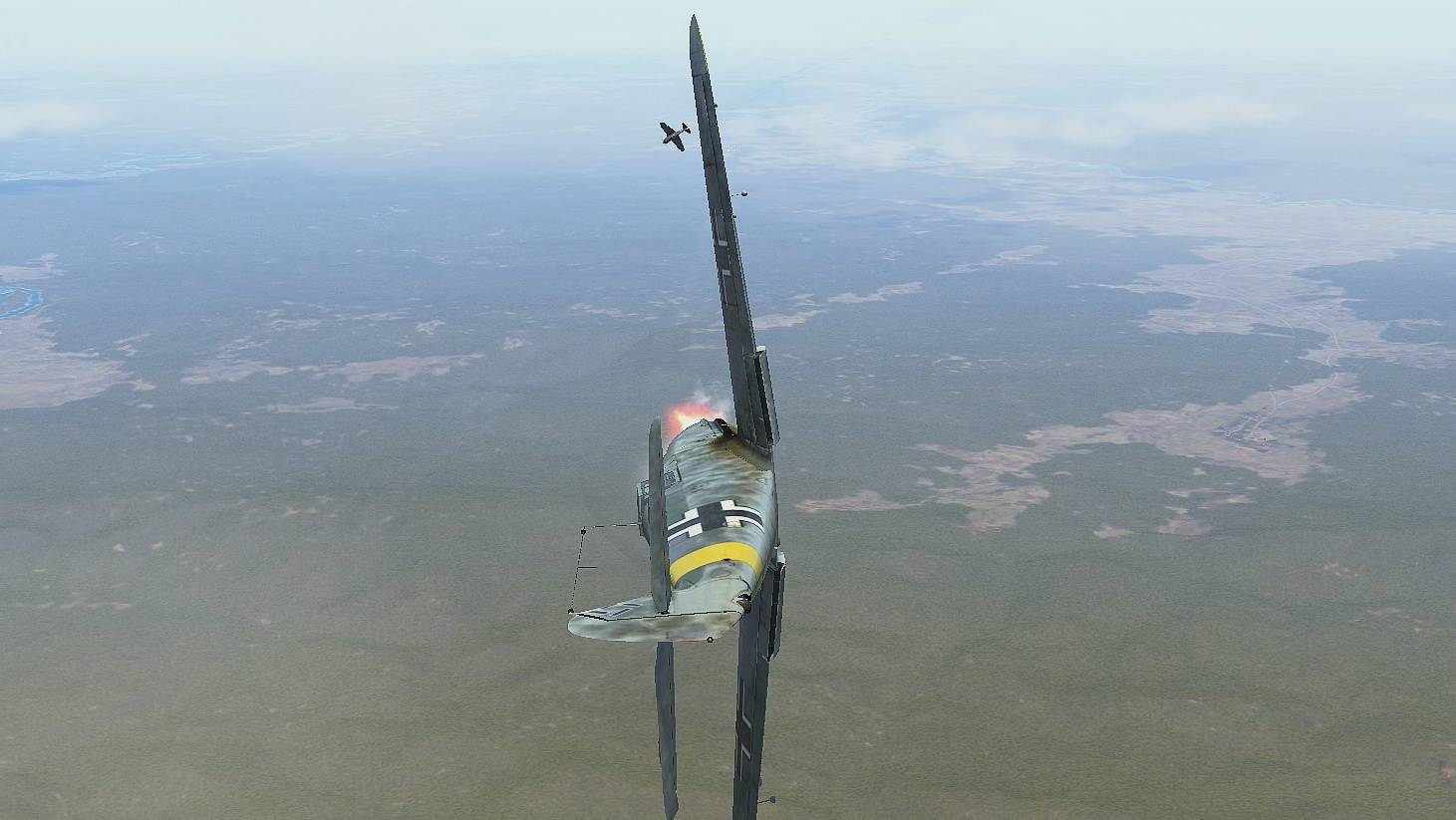 Сбрасываю шесть из Bf 109-F4 на Ла-5