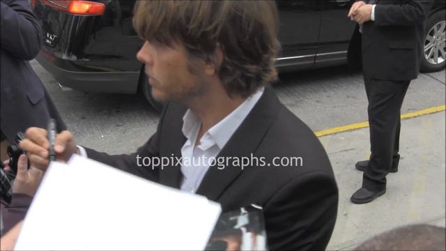 Eric Christian Olsen - Signing Autographs at the 2014 CBS Upfront in NYC